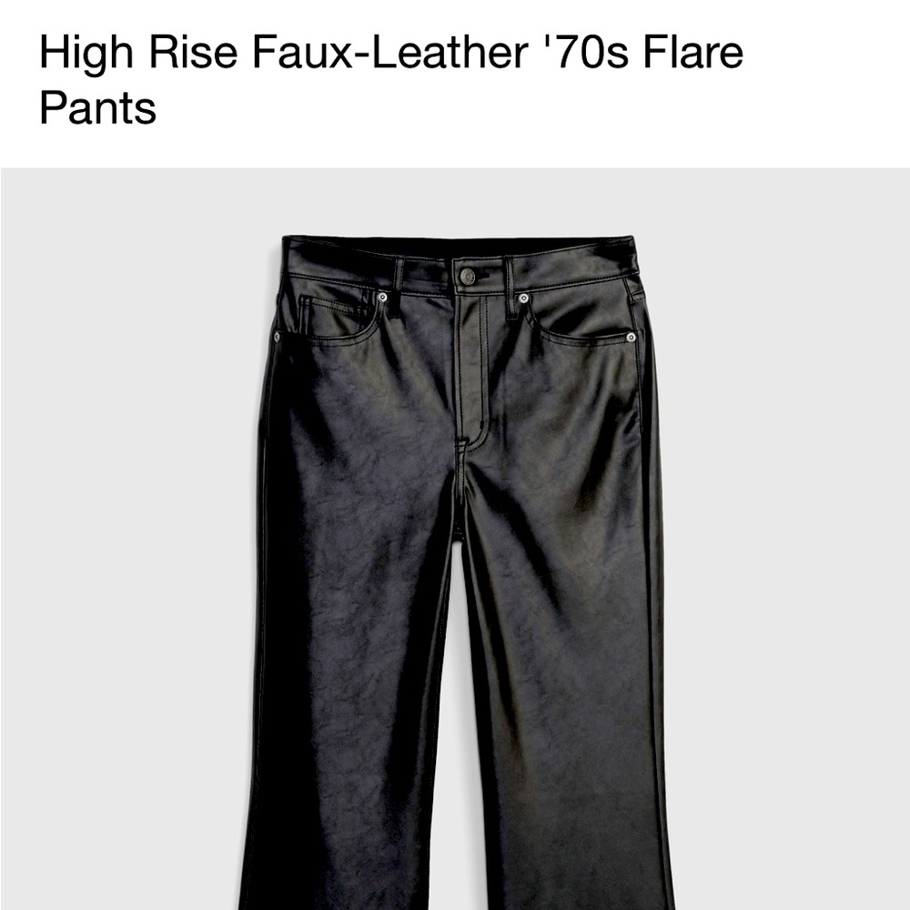 Gap High Rise 70’s flare faux leather pants